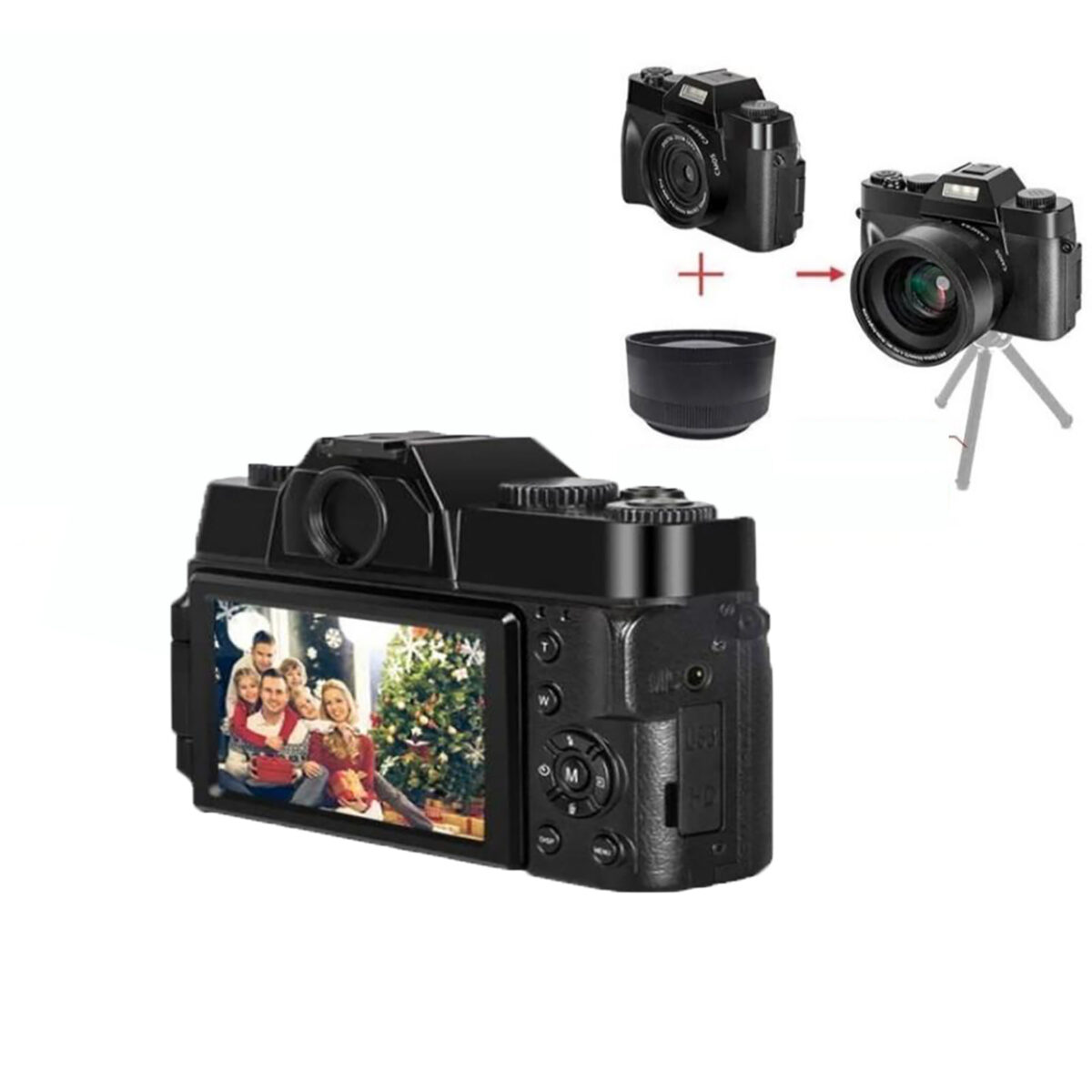 دوربین دیجیتال مدل 2.7K UHD 30.0MP به همراه لنز 16X
