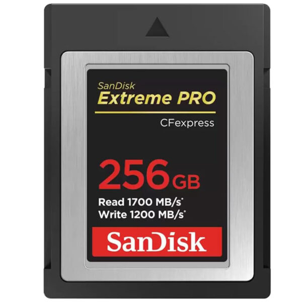 کارت حافظه CFexpress سن دیسک مدل Extreme Pro استاندارد Type B سرعت 1700MB/s ظرفیت 256 گیگابایت