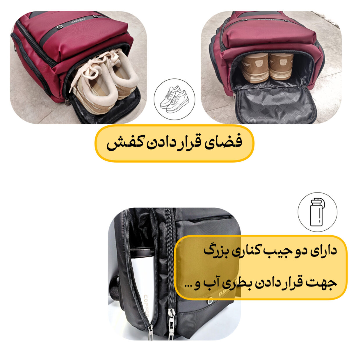 کوله پشتی لپ تاپ مدل Karma مناسب برای لپ تاپ 15.6 اینچی