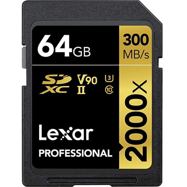 کارت حافظه SDXC لکسار مدل Professional کلاس 10 استاندارد UHS-I U3 سرعت 300MBps ظرفیت 64 گیگابایت