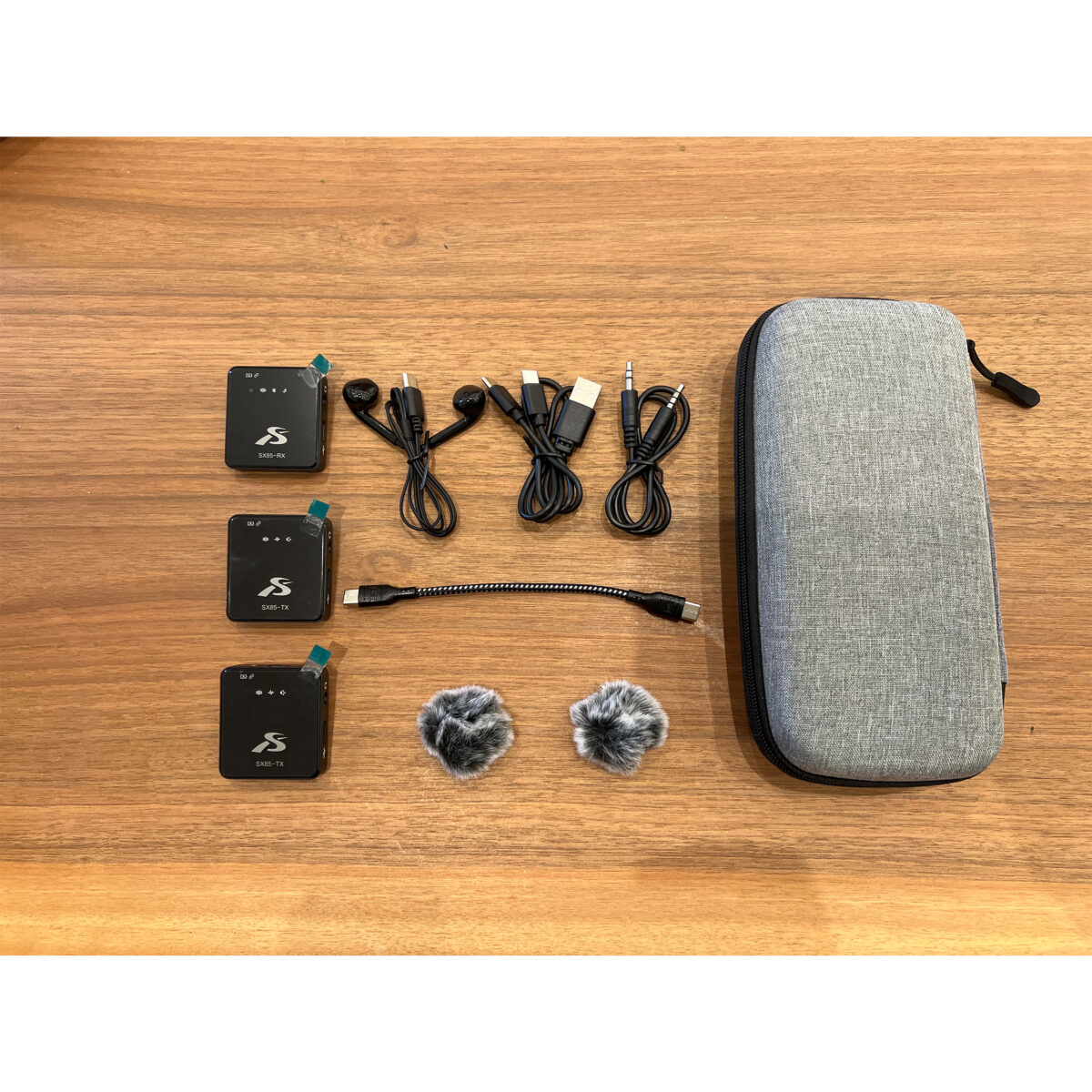 ست میکروفن یقه ای بی سیم مدل SX85 Dual Mic Type-c