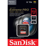 کارت حافظه SDXC سن دیسک مدل Extreme Pro V30 کلاس 10 استاندارد UHS-I U3 سرعت 200mbps ظرفیت 512 گیگابایت