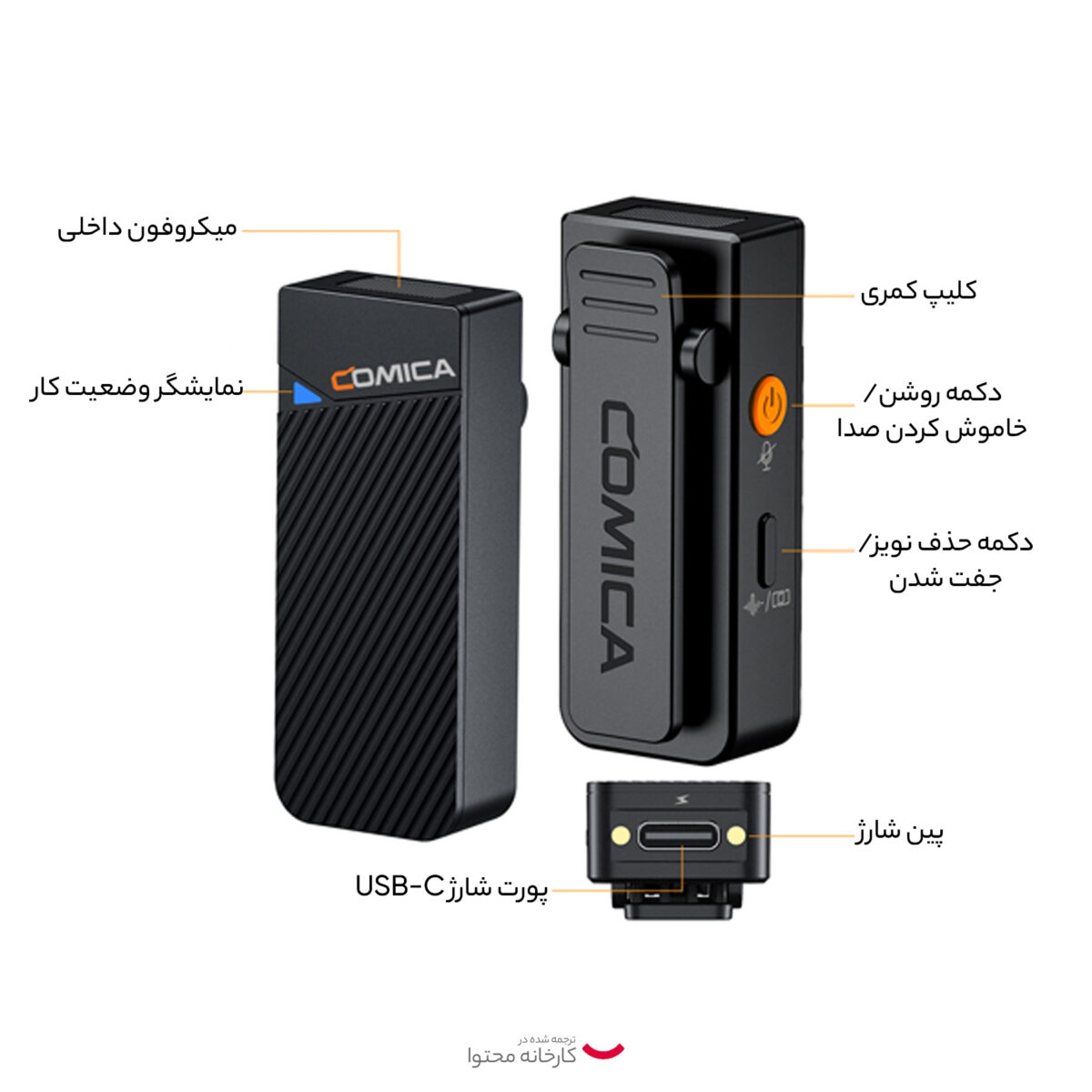 ست میکروفن بی سیم کامیکا مدل Vimo C2