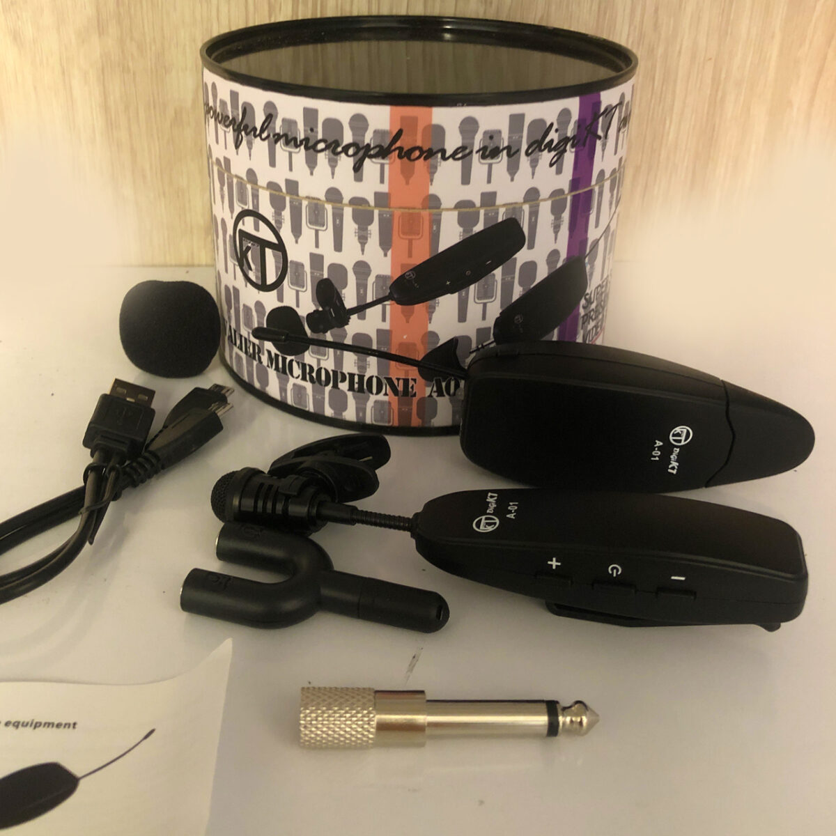 ست میکروفن بی سیم کی تی مدل A-01 مجموعه 2 عددی