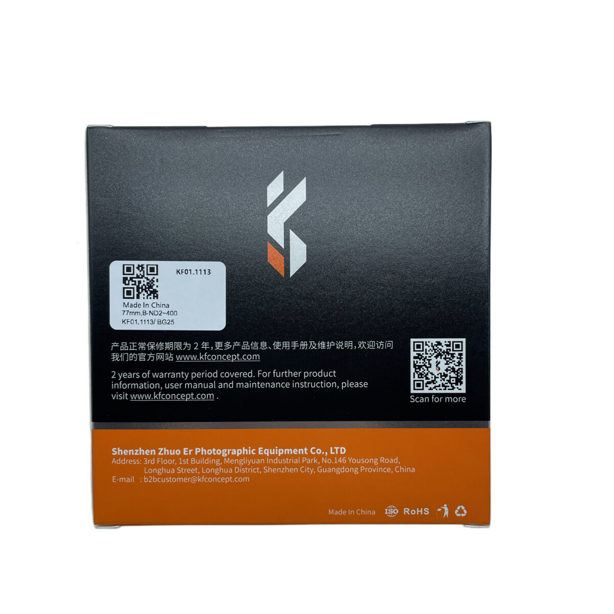 فیلتر لنز کی اند اف مدل VARIABLE NDX 2-400 MC B-SERIES-77MM
