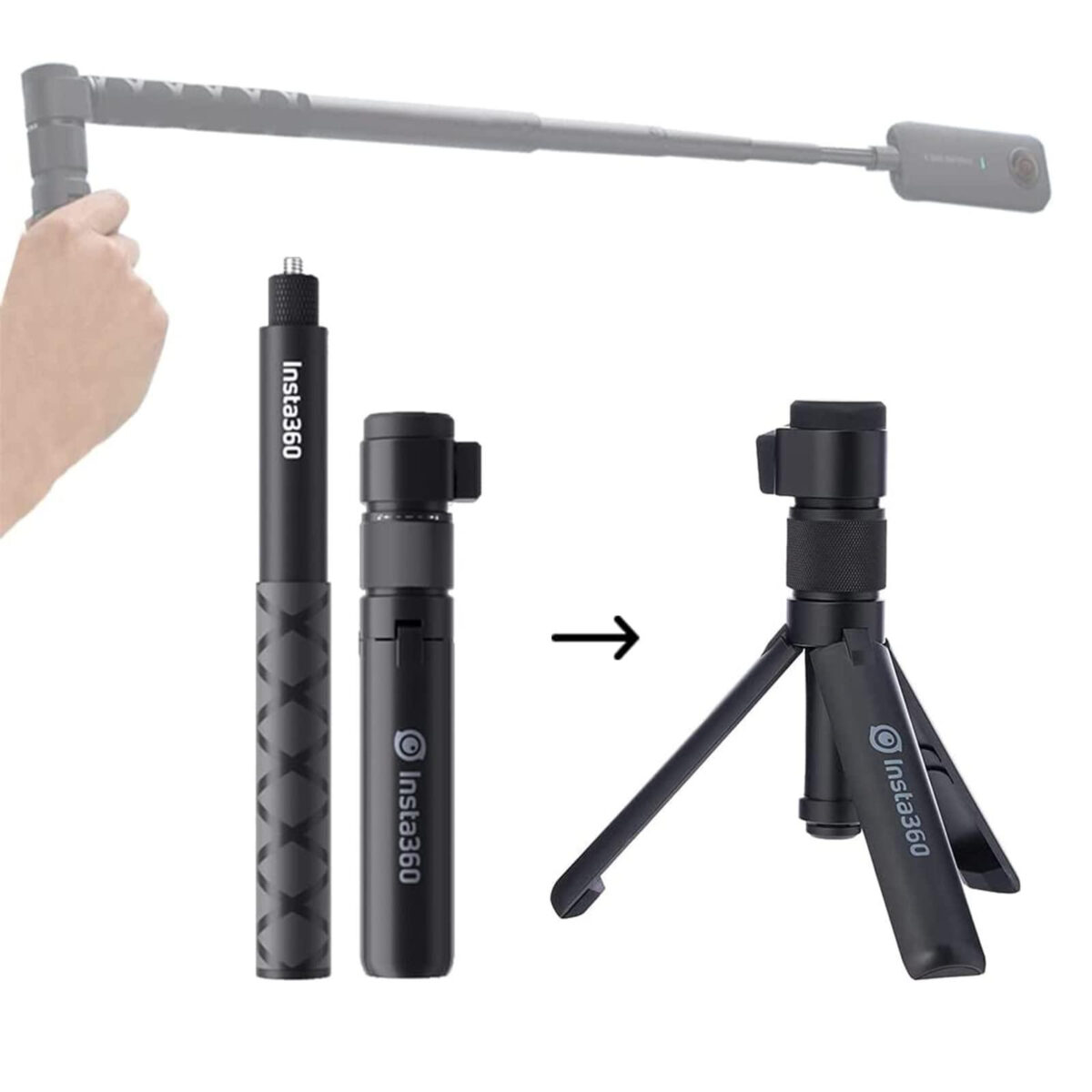 منوپاد اینستا 360 مدل bullet time مناسب برای دوربین ورزشی insta360 x3