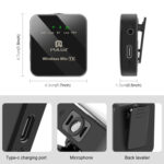 ست میکروفن بی سیم پلوز مدل wireless Lavalier Dual TYPE C