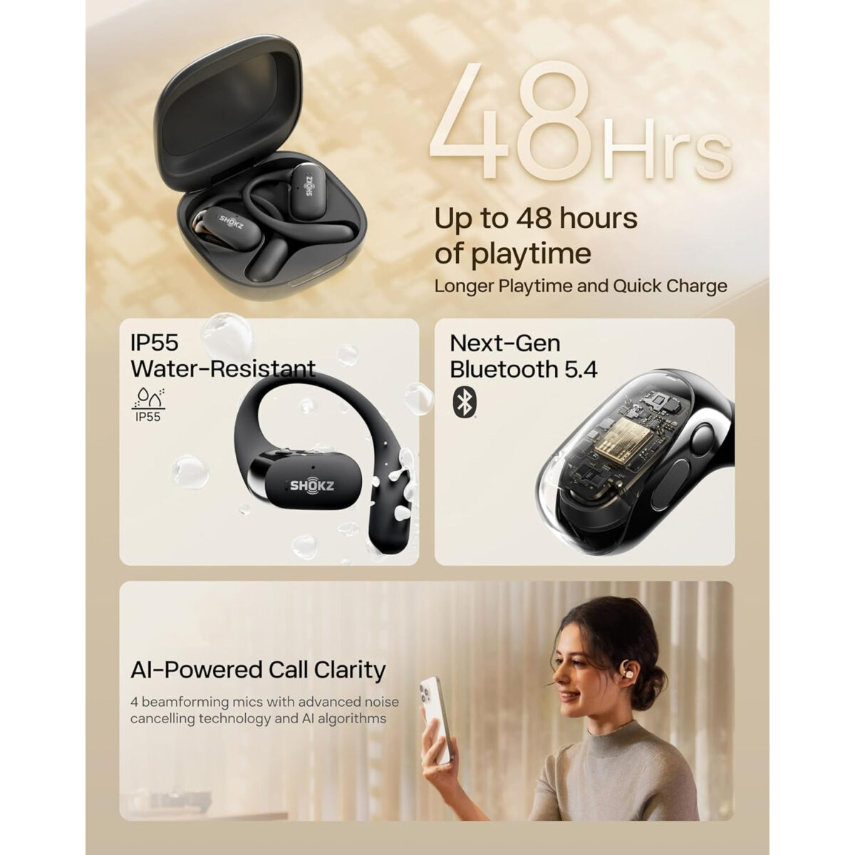 هدفون بی سیم افترشوکز مدل OpenFit2-OpenEar
