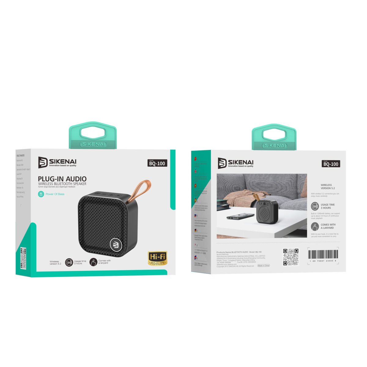 اسپیکر بلوتوثی قابل حمل سیکنای مدل BQ-100
