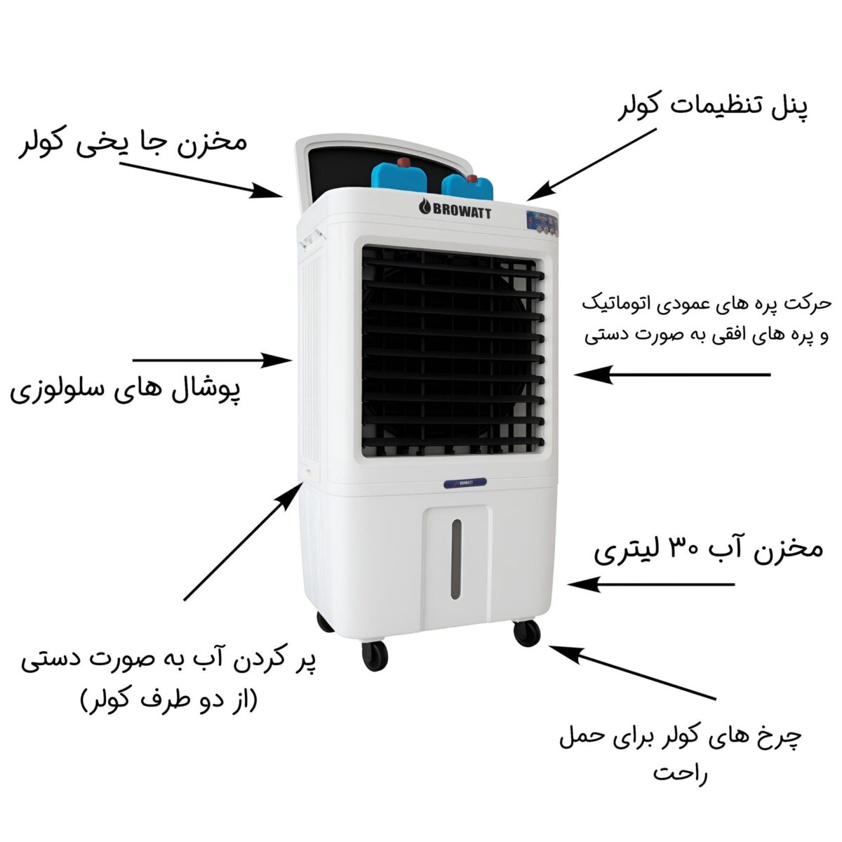کولر سلولزی 2800 بروات مدل BR-24000